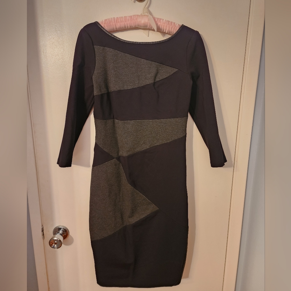 Bodycon black & grey dress